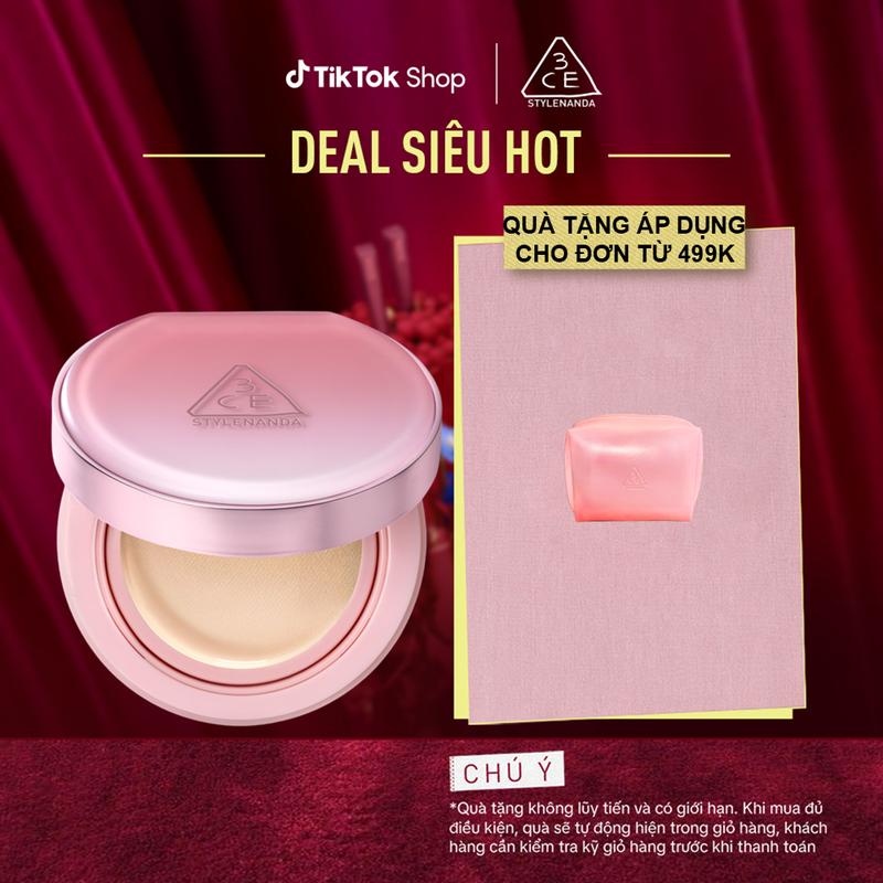 Phấn nước giúp da sáng tự nhiên 3CE Fitting Mesh Cover Cushion 11g