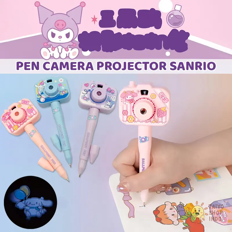 TAIYO Pen Camera Projector Sanrio Mainan Edukasi Kamera Proyektor Pola Gambar Karakter Kartun 0