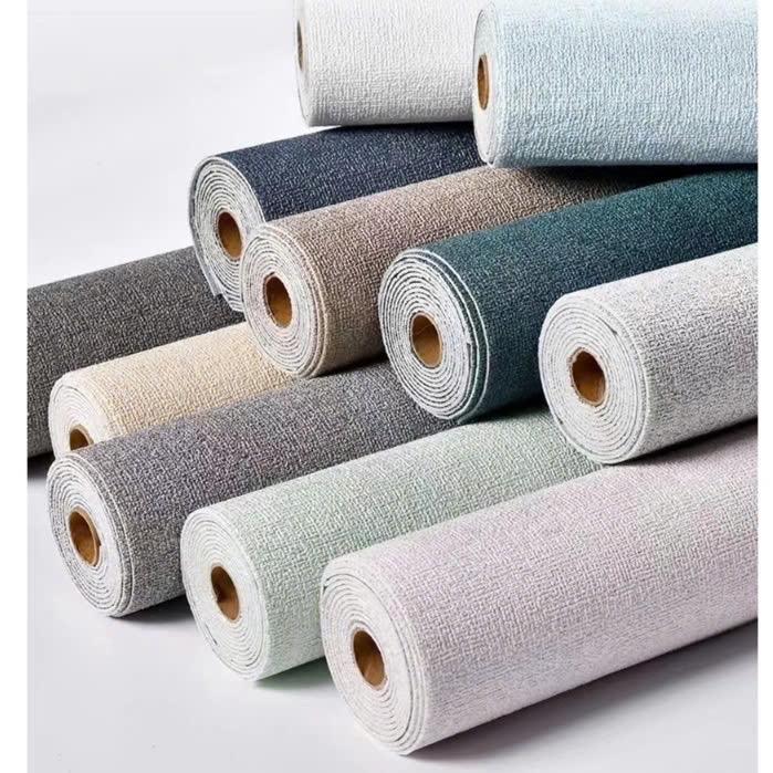 [Tặng 1dao dọc giấy] Cuộn xốp dán tường vân vải 10mx50cm. Sẵn keo chắc chắn, tiện ích sử dụng, thiết kế tinh tế.