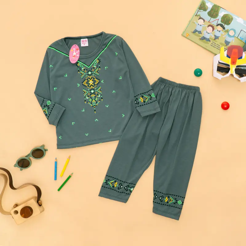 (ISI 5 SETEL) Setelan Anak Koko Baju Koko Muslim Wear/ Baju Anak Laki Laki / Baju Lebaran/ Setelan Bayi Laki Laki / Baju Anak Anak / Pakaian Bayi Usia 1 - 7 Tahun 1