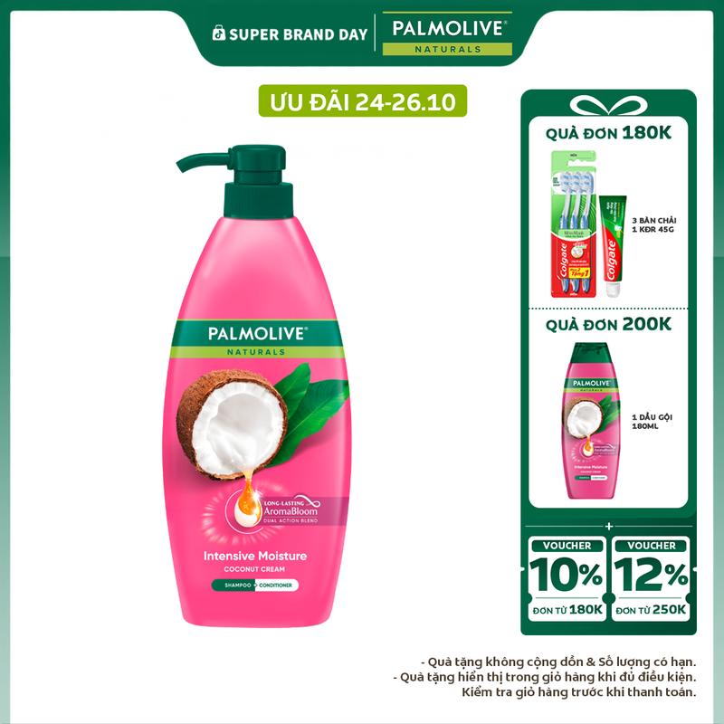 Dầu gội Palmolive kèm xả 2-trong-1 chiết xuất thiên nhiên 600ML Chăm sóc tóc và Dưỡng tóc bồng bềnh phù hợp cho Nữ và nam