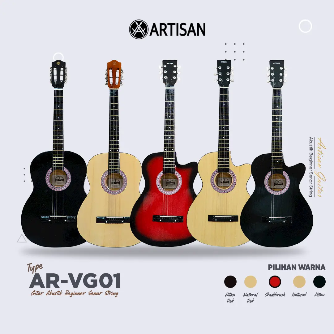 ARTISAN Gitar Akustik Beginner AR - VG01 Senar String Guitar