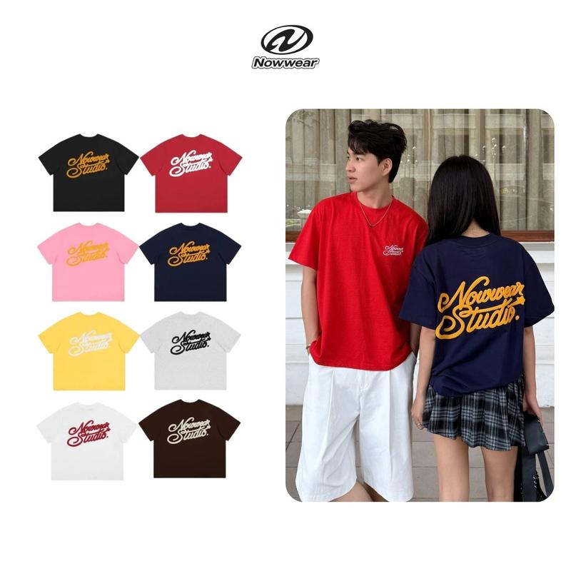 (BST Hè) Áo Thun Boxy Thêu Xù Nowwear Form Rộng Chất Liệu Premium Cotton 100% Dày 250gsm Local Brand Unisex TS25-01