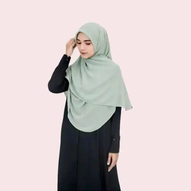 kerudung Nyaman segi empat oval  120x120 ceruty babydoll premium Cantik Jilbab
