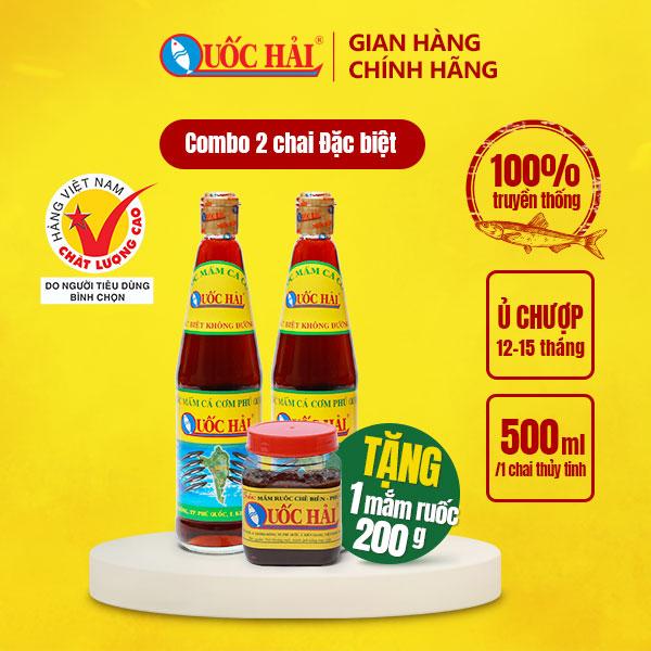 Combo 2 Chai Nước mắm Phú Quốc Quốc Hải Chai 500ml Đặc Biệt