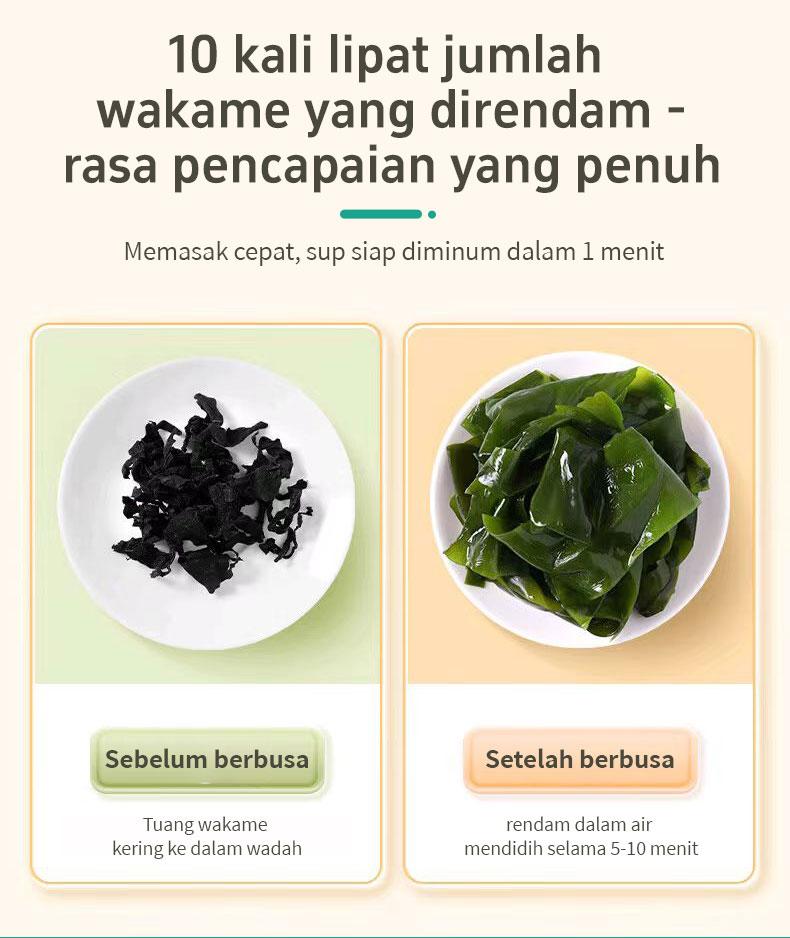Product Introduction of sup wakame sup instan sup rumput laut rebus udang rumput laut kering siap santap tanpa perlu dimasak 3