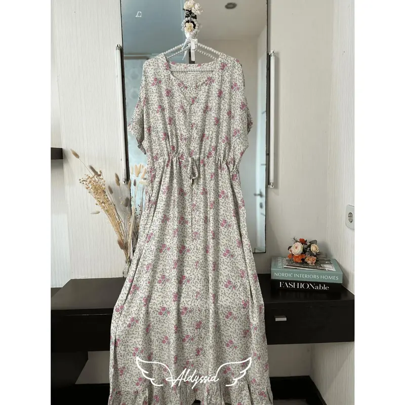 Maternity Dress 3 in 1 Zaynab Series |  Daster Infus  Lahiran Hamil Menyusui Bumil Busui | Nursing Wear | Nursery Dress| Baju Melahirkan Jumbo Kancing Bahu Bukaan Atas Semata Kaki Tali Depan Cantik Kekinian Rayon Premium Kehamilan Katun Nyaman Multipak 5