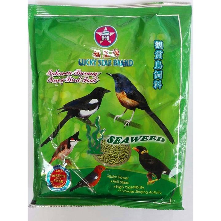 Lucky Star Seaweed Fancy Bird Food Feed 400gram Makanan Burung Bulbul Jambul