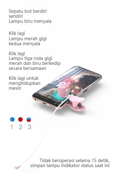 Pengklik layar pintar USB secara otomatis mengklik layar ponsel dengan tiga kecepatan 8 suka per detik dengan lampu LED Shoe Charger