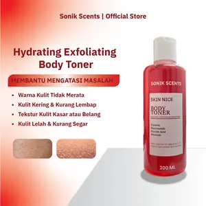 [ PROMO LIVE ] SONIK SCENTS SKIN NICE BODY TONER MERAH 200 ML Glycerin, Niacinamide, Glycolic Acid, allantoin