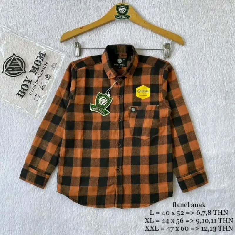 Kemeja Flanel Anak Lengan Panjang Umur 6-13 Thn Best Seller Quality Fashion 5