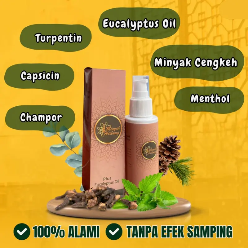 Termurah Heilung Oil Therapy 100ml - Minyak Pijat Terapeutik Alami Untuk Anxiety Dan Gerd Anxiety - Sehat 1