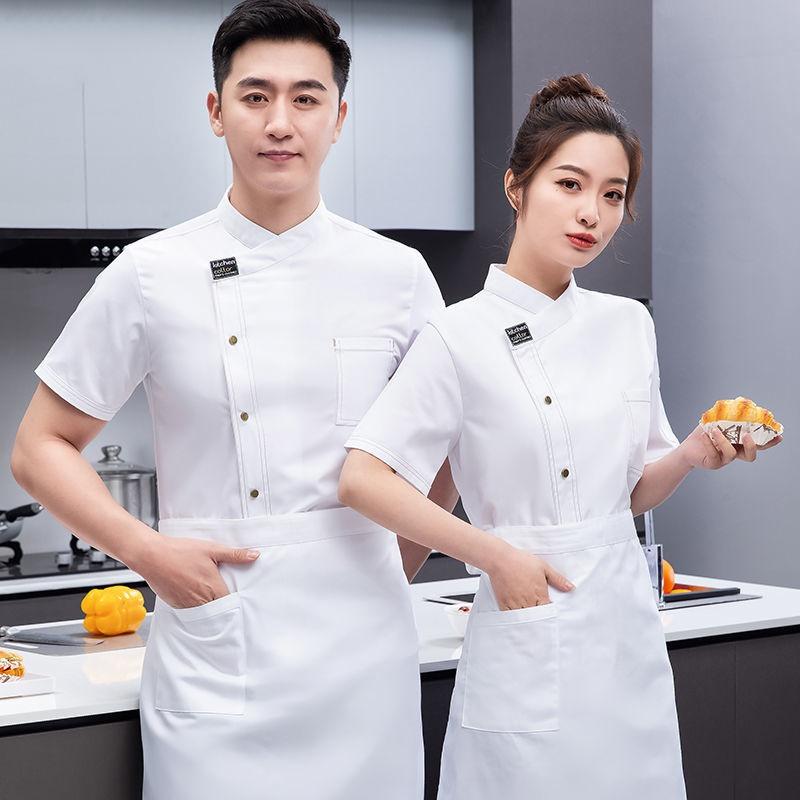 Product Introduction of CSFC037S Chef Uniform Short Sleeve Shirt Chef Jacket Kitchen Western Restaurant Cook Hotel Restaurant Workwear Power chef uniform 26