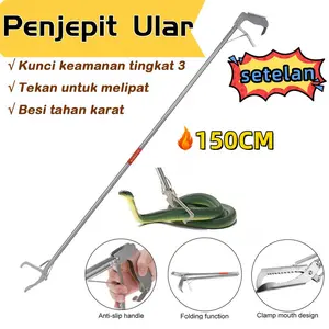 1.5m Alat Penjepit Ular/ Penangkap Ular / Tang Sampah / Tang Ular Yang Dapat Dilipat /Tongkat Tang Ular / Tang Sampah Dengan Kunci Abby/Penjepit Ular