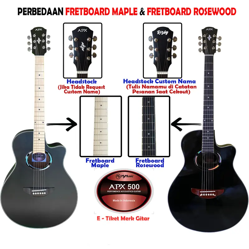 Gitar akustik elektrik apx 500 custom free custom nama 4