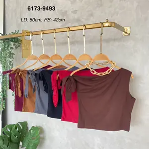 Atasan sabrina Yn6258 dengan bahan kaos premium