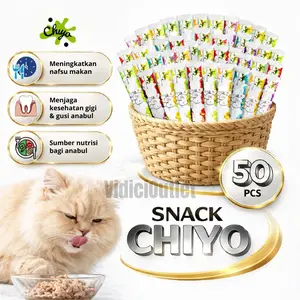 Snack Kucing Mix 50pcs /Strip Kucing Kecil / Cemilan Kucing/ Snack Penggemukan Makanan