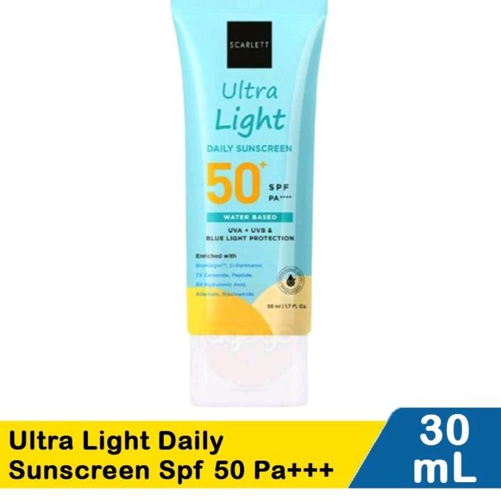 scarlett ultra light daily sunscreen spf50 pa+++ 30ml 2