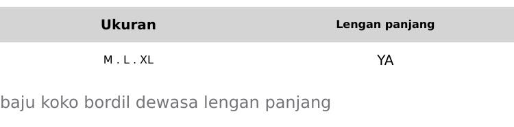 Baju Koko Bordir Pria Dewasa Lengan Panjang