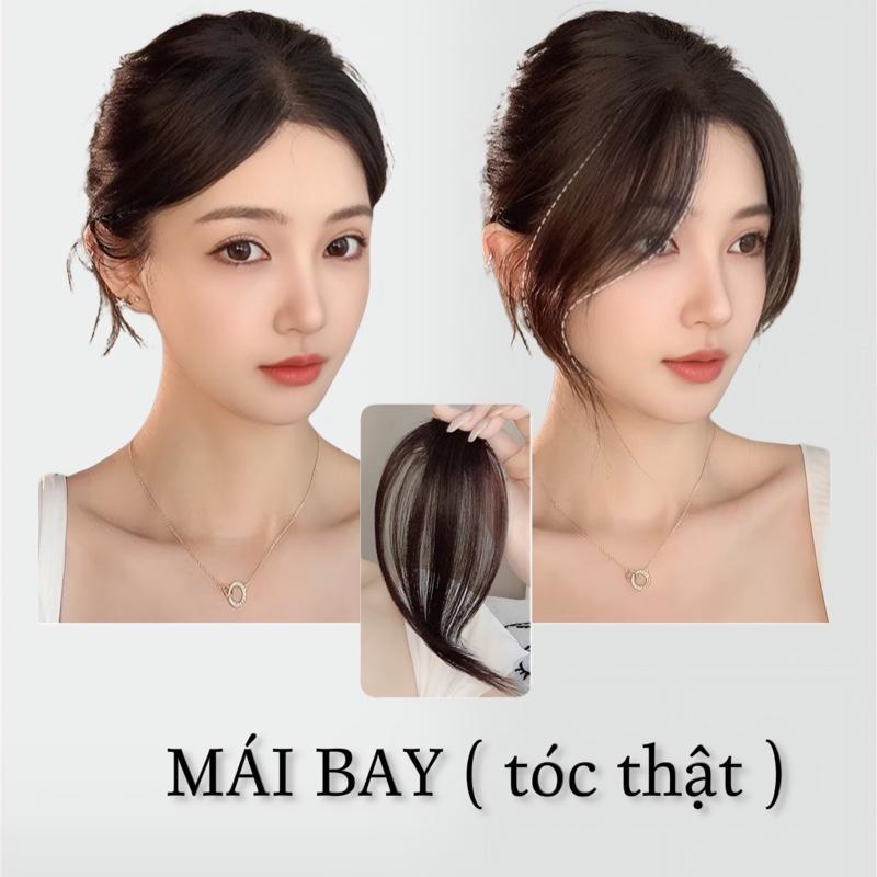 Tóc giả mái bay layer bằng tóc thật giúp bạn thêm trẻ trung xinh đẹp