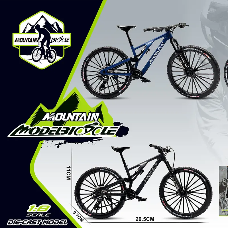 1:8 Finger Bikes 2025 New Mountain Bicycle Series Simulation Model Toys Decoration Ornament Collectiion Cchildren Toys Birthday Gift