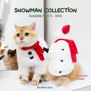 Pomapoo x Furbestie - Baju Kucing dan Baju Anjing Christmas Snowman Natal Collection