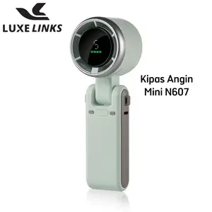 LUXE N607 Portable Fan Turbo Desain Lipat Kipas Angin Mini Rechargeable 5 Speed Angin Kencang Cocok Untuk Travelling