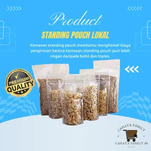 ( 50  Lembar )  Plastik Zipper Standing Pouch Klip 9 x 15 cm Double Seal