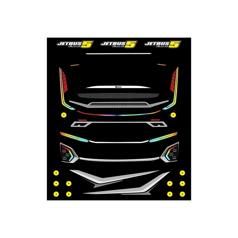 Stiker Lampu Mainan Miniatur Bus Jetbus 3 Jetbus 5 Stationery Paper Vinily + Freee Stiker Mata Strobo Ukuran Kecil + Free Banner VVIP Ukuran Kecil 1