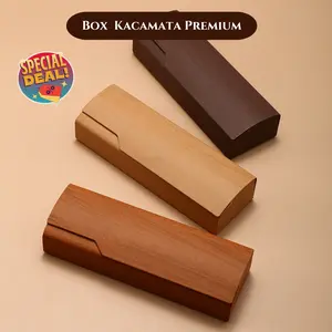 Box Kacamata Hardcase Premium | Tempat Kacamata Premium Kayu Glasses Elegan