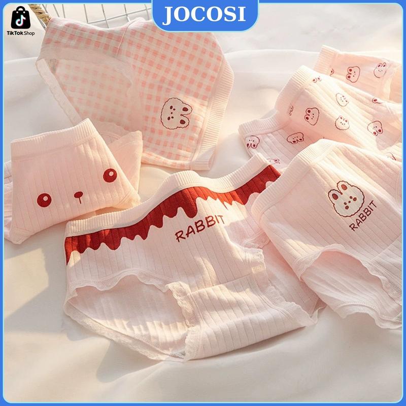  Quần lót nữ cotton in hình cute dễ thương Quần chíp nữ đáy may 2 lớp kháng khuẩn khử mùi ren viền gợi cảm JOCOSI LY11 Women nội  y  nữ quan  lot  dethuong 