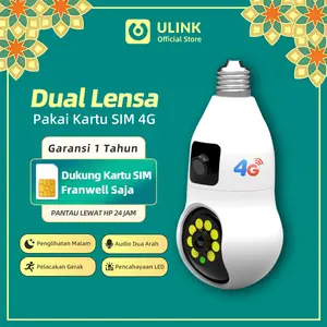 【COD】V380 CCTV E27A-4G Tipe Bohlam Kamera Ganda Pelacakan Otomatis Penglihatan Malam 1080p Kamera Keamanan IP Nirkabel dengan SD [Garansi]