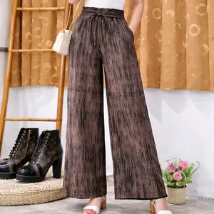 Kulot panjang wanita terbaru, kulot motif serat kayu, kulot salur, kulot strip, kulot serat jambu, kulot oversize