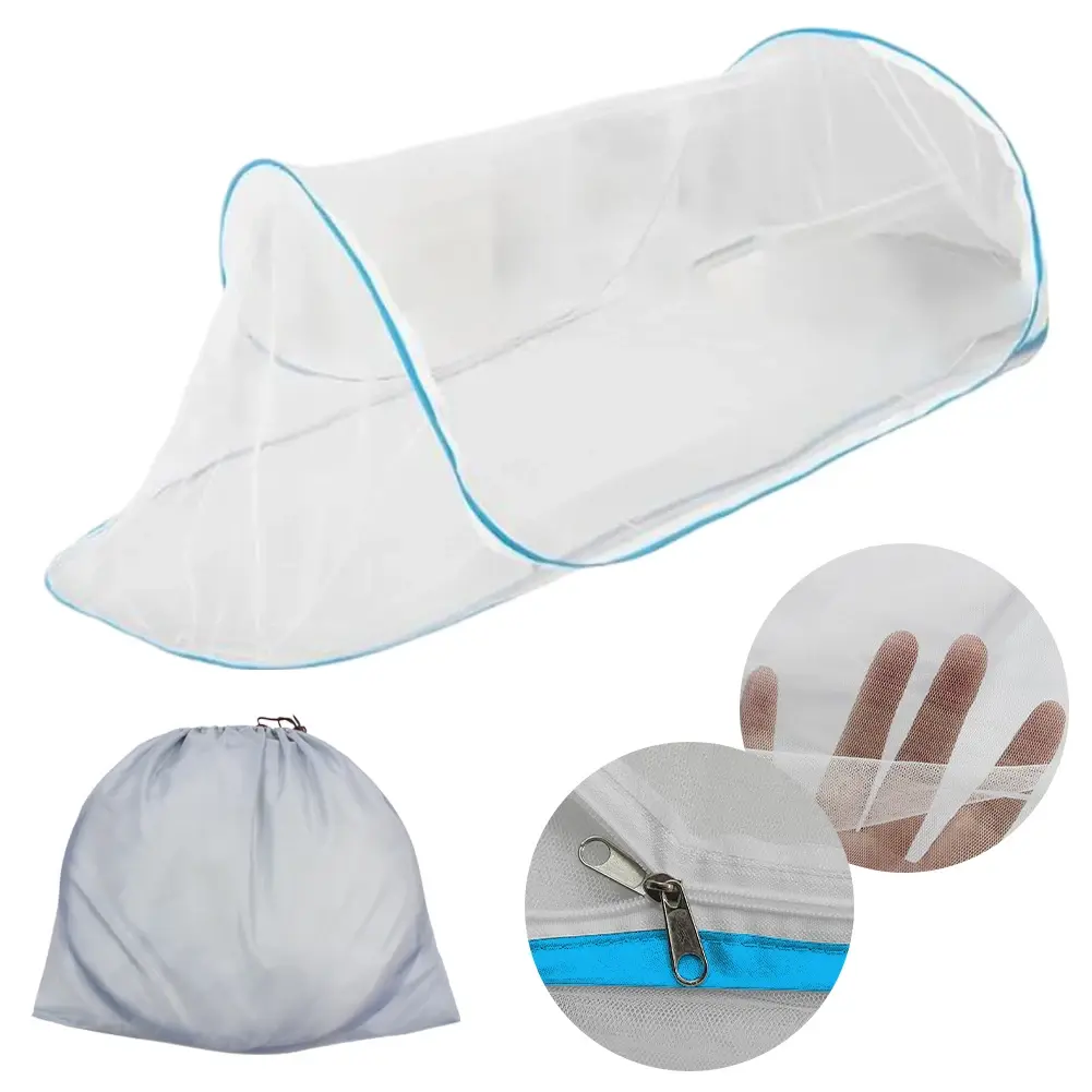 Pop-Up Mosquito Net Tent with Zipper Foldable Mosquito Net Portable Folding Mosquito Netting for Baby Adults Trip