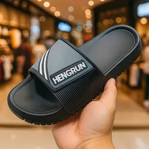 Sandal Slides Pria Desain Abu-abu Putih Nyaman & Tahan Lama Cocok untuk Santai dan Olahraga Model Terbaru