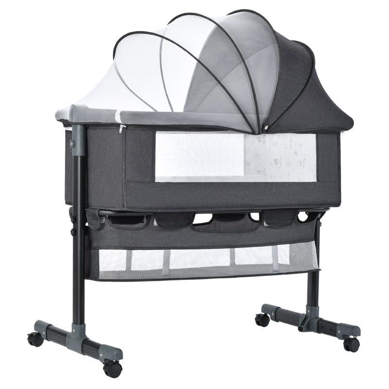 [Ready Stock] Baby Cradle Crib Bed Height Adjustable Bed Safe Co-Sleeping with Detachable Side Panel for 0-2 Years 2