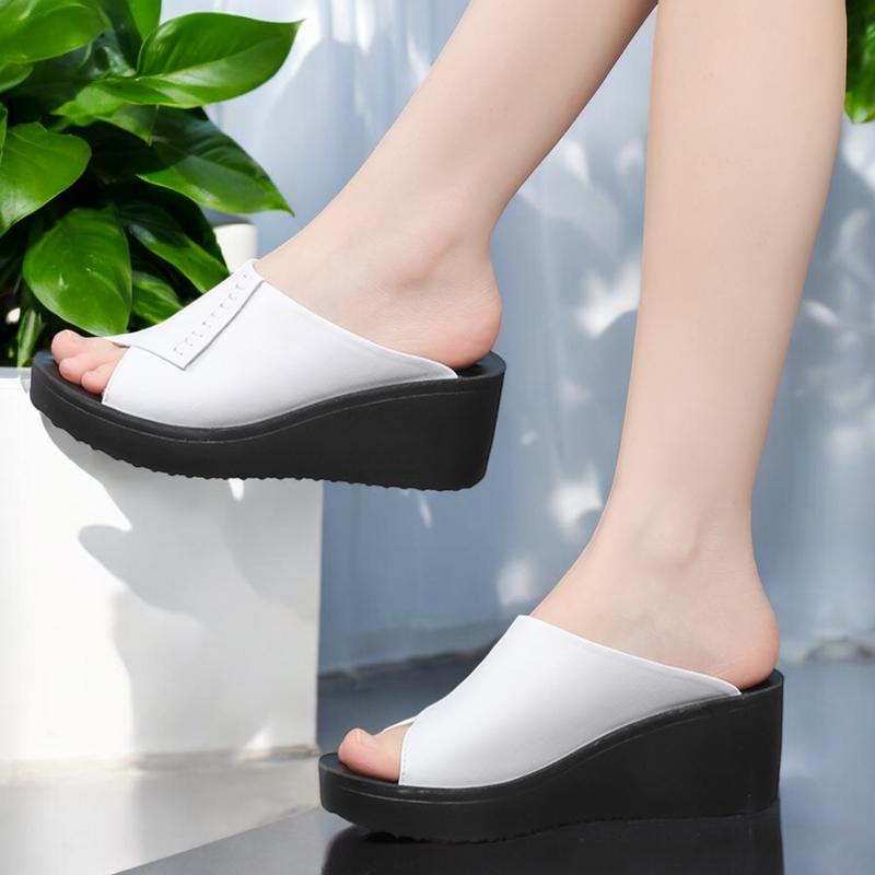 Sandal Wedges Wanita 2024 sendal cewek Hak Tinggi 5