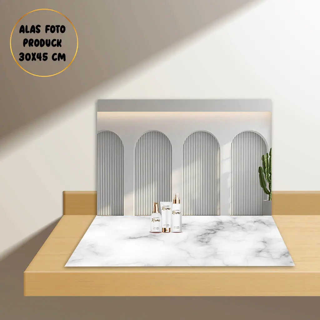 Alas Foto Produck Aesthetice Wall Panel Marmer Terbaru dengan Bacground untuk Kamera - Camera