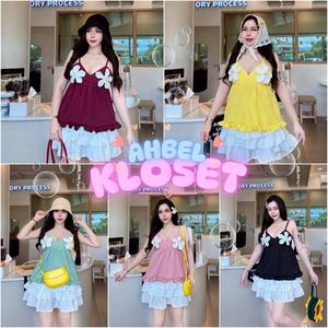 SET-119 T2  ชุดเซ็ท+กระโปรง(มีซับใน) ปักดอกไม้ ผ้าไหมอิตาลี่ ชุดคาเฟ่ ทะเล