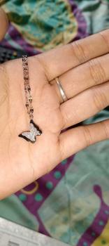Product Review of Kalung Wanita Aksesoris Fashion Titan Pecah Kopi Kupu Anti Karat Tidak Luntur Harian Titanium Kulit from Y**3 0