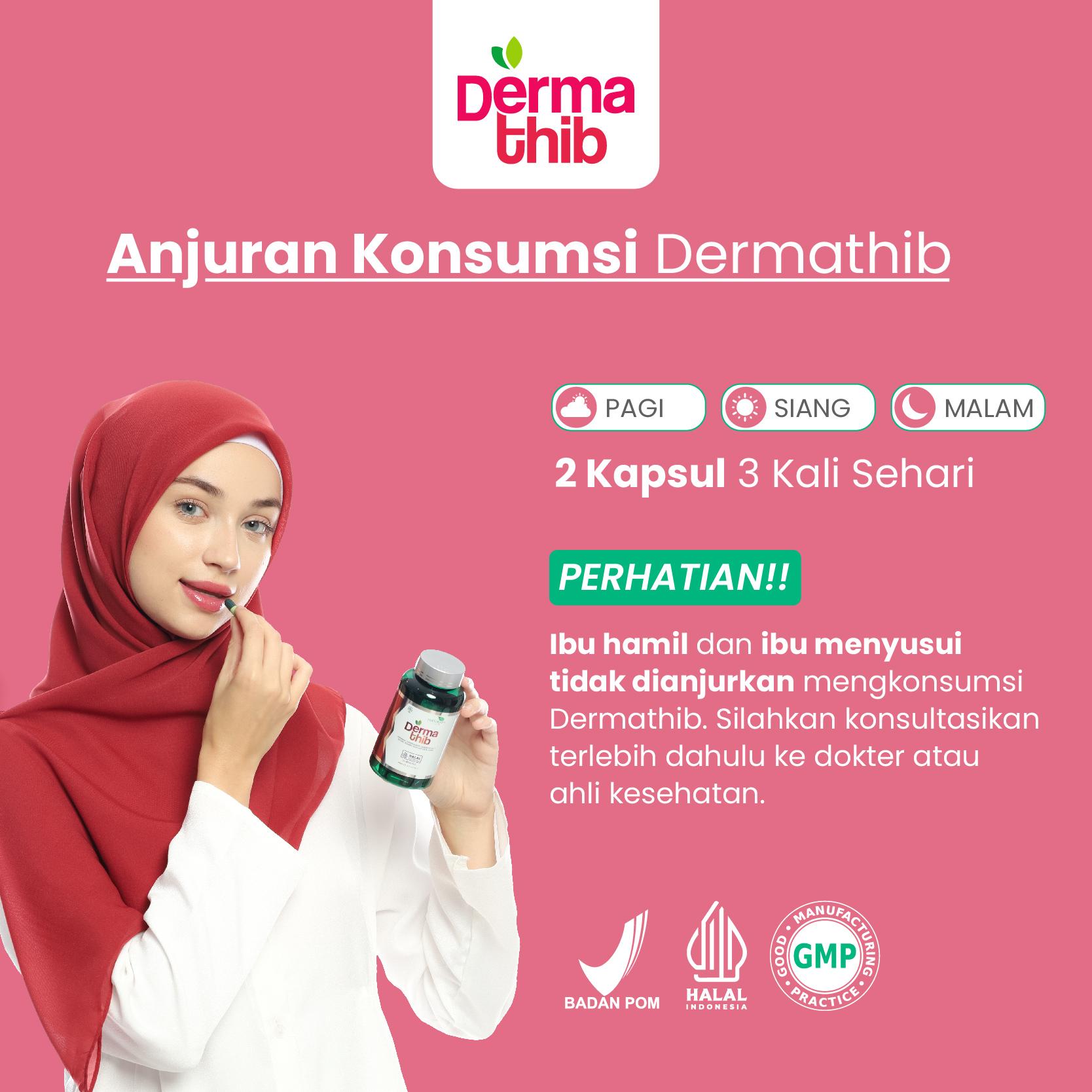 Dermathib - Suplemen Obat Jerawat Isi 30 Kapsul Herbal Wajah Berjerawat Pegagan Sambiloto & Kunyit BPOM Dermathib - Suplemen Obat Jerawat Isi 30 Kapsul Herbal Wajah Berjerawat Pegagan Sambiloto & Kunyit BPOM