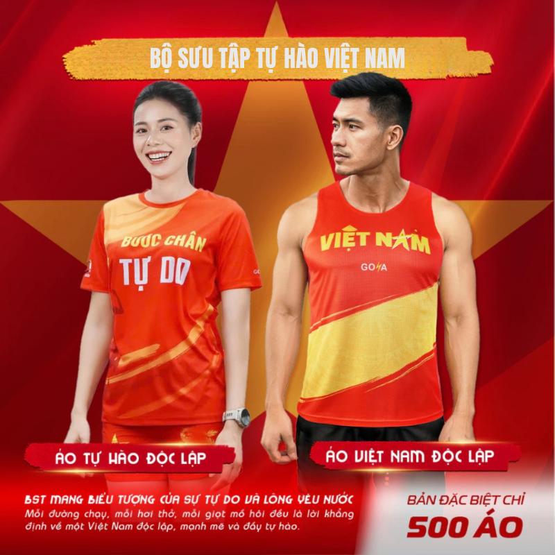  Áo Thể Thao Goya Việt Nam Độc Lập Và Tự Hào Dân Tộc Năm 2025 Kỷ Niệm 80 Năm Ngày Quốc Khánh - Siêu Nhẹ Thoáng Khí Với Chất Liệu Co Giãn 4 Chiều Giảm Ma Sát Lên Da 