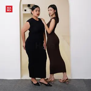 Hana Fashion - Marissa Bodycon Midi Dress Wanita/ Dress Bodycon/ Midi Dress/ Dress Simple/ Dress Panjang/ Gaun Pesta- CD207
