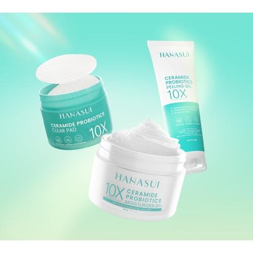 Hanasui 10x Ceramide Probiotics Series - Moisturizer Gel 30gr - Clear Pad