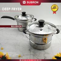 Gambar [EKSKLUSIF CECEKETARKETIR] SUBRON Panci 22cm Deep Fryer Rebus Kukus goreng Steam Saringan Multifungsi 3in1 Stainless tempat goreng sekaligus tirisan Gambar - MODEL A dari SUBRON KITCHENWARE Kab. Bandung 2 Tokopedia