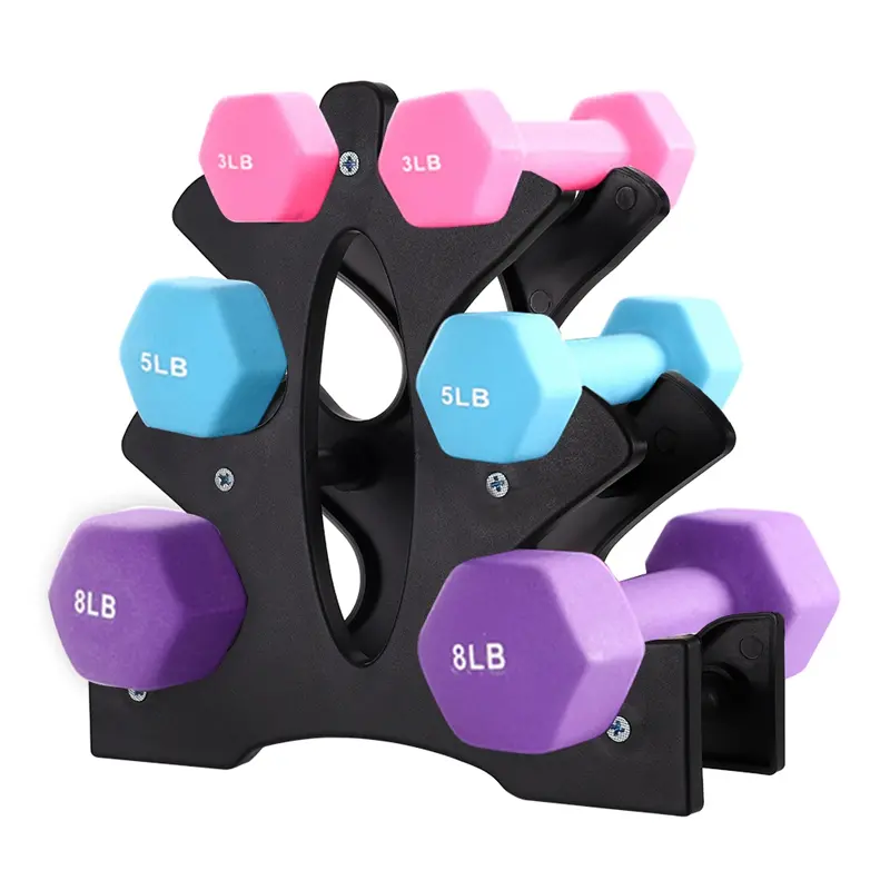 3Tiers Plastic Weights Dumbbell Storage Stand Compact Weight Holder for Homes Gym Exercise