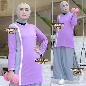 Baju Setelan Olahraga Rok Celana/Setelan Olahragamuslim Wanita/Setelan Olahraga Rocela
