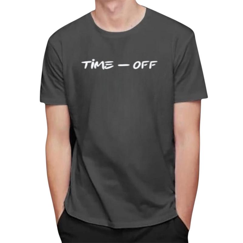 Product Introduction of Kaos pria dewasa distro lengan pendek motif grinlight time off cocok untuk santai warna hitam 17