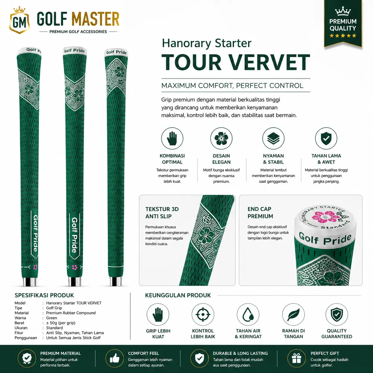 Grip Golf Pride Tour Velvet 360 Honorary