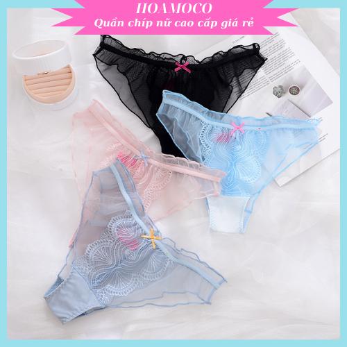  Quần Lót Nữ Chất Liệu Lưới Phối Ren Cao Cấp R59 